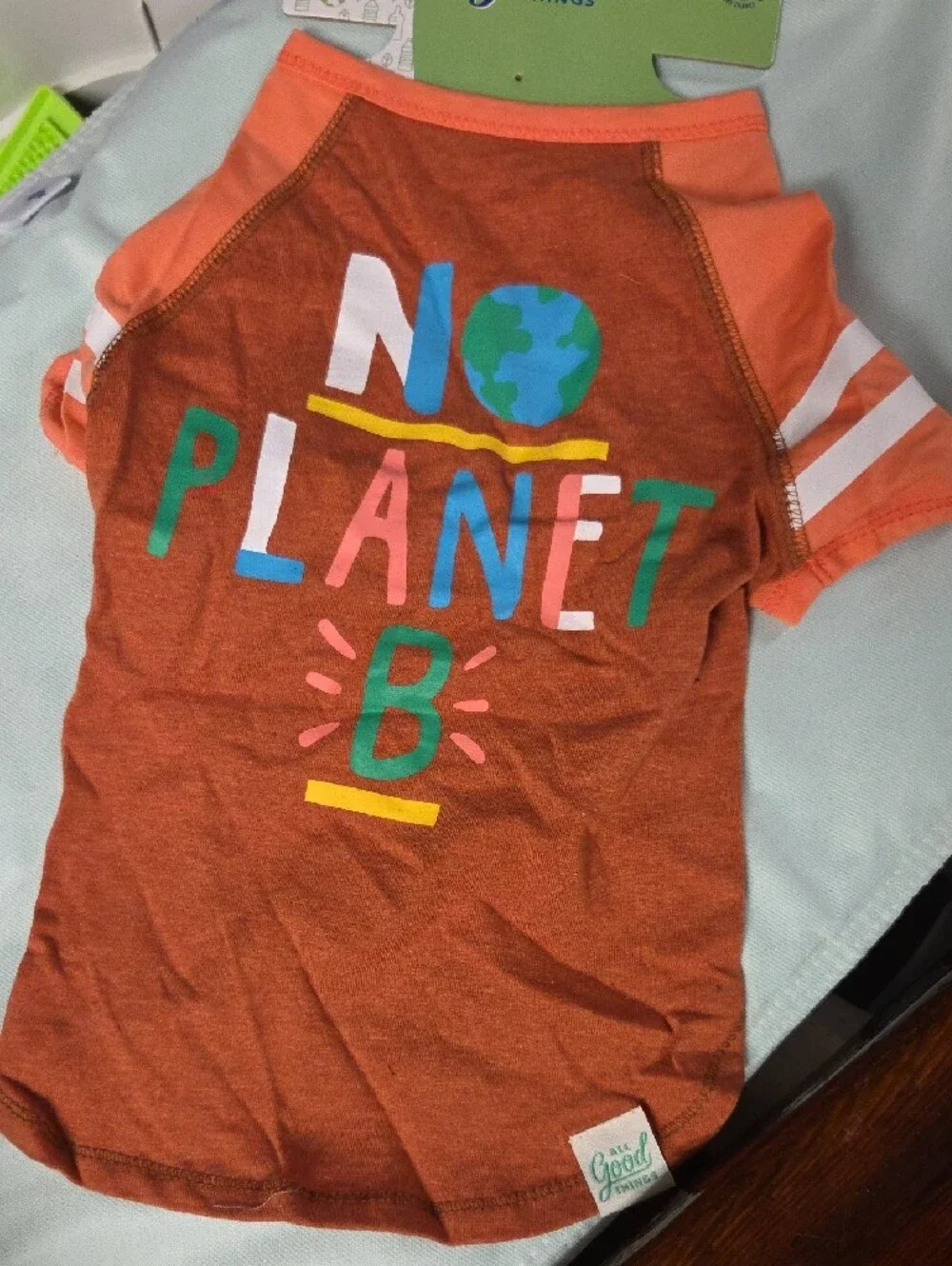 Goodthreads Orange 'No Planet B' Dog Tee